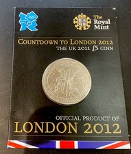2010 UK Countdown to London Olympics 2012 £5 Five Pounds Coin Royal Mint Pack