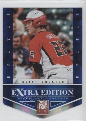 2012 Elite Extra Edition Status Blue Die-Cut 59/100 Clint Coulter #187 0f7