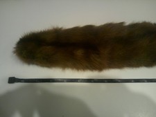 Vintage Red Fox Fur Stole Wrap Scarf Pelt with Head