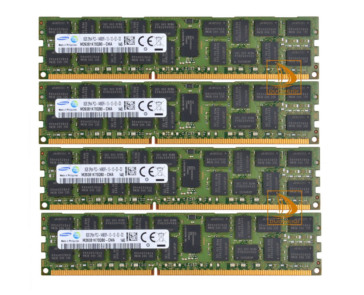 SAMSUNG - DDR3 1866MHz PC3 14900R DIMM 8GB×4 Samsung 8GB 2RX4 PC3-14900R DDR3-1866Mhz 240Pin CL13 ECC REG