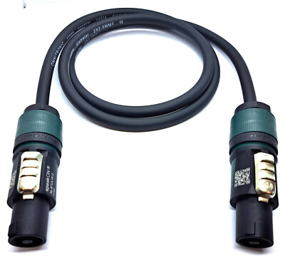 Speakon Kabel  2 x 2,5 mm³ mit Neutrik NL4FXX-W-S Stecker vers. Längen