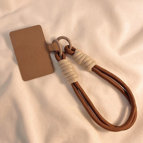 Phone Lanyard Solid Color Short Wrist Band Pendant Hanging Strap Rope W/Spacer - 第 11/18 張圖片