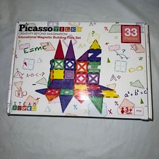 PicassoTiles 33 Piece Building Blocks 33pcs Educational Kit 3D Building Open box