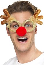 Reindeer Comedy Specs Festive Christmas Fancy Dress Party Photo Prop