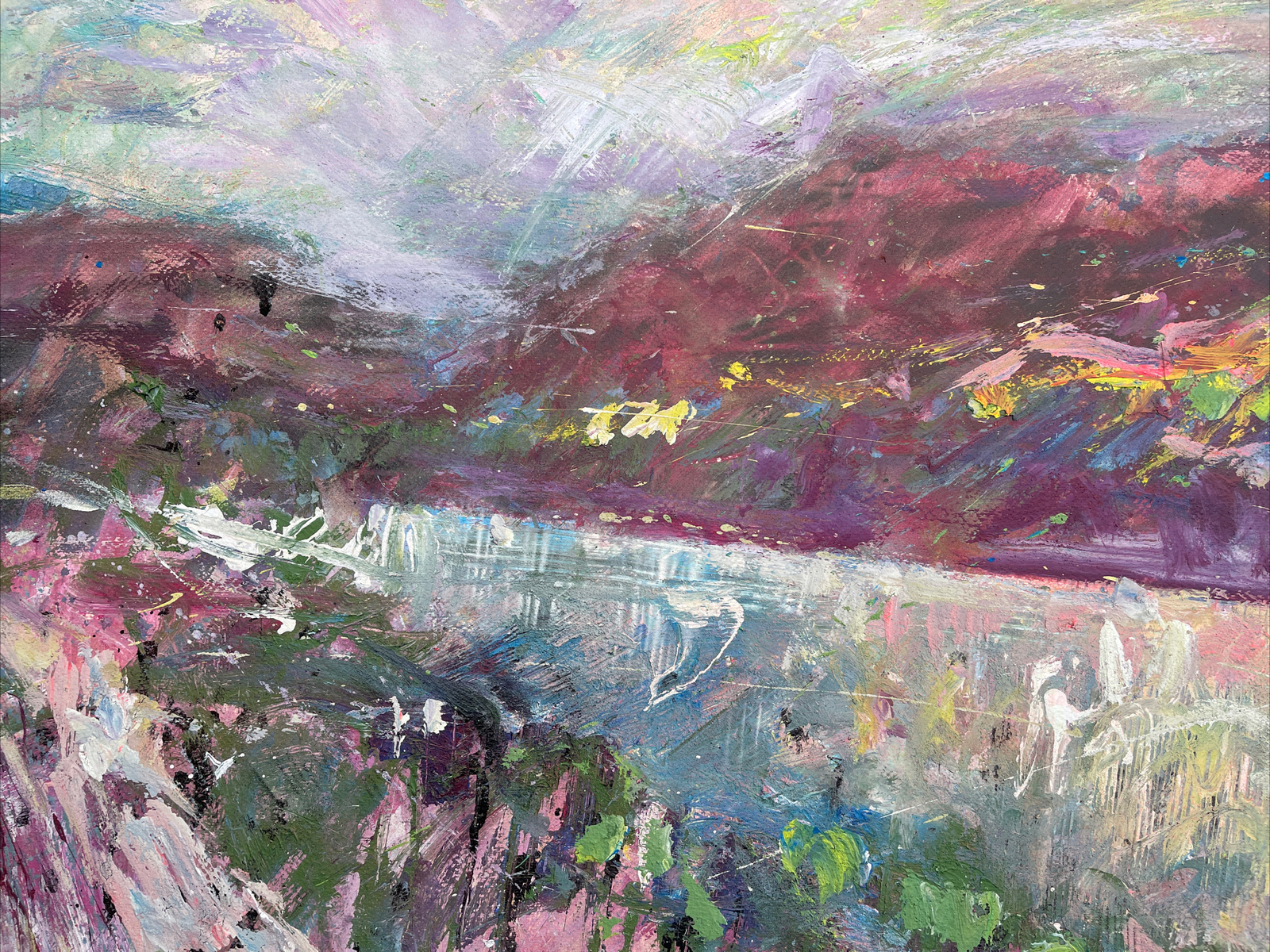 1975 ABSTRACT PAINTING MODERNIST MODERNISM ROY HERWICK CALIFORNIA EXPRESSIONIST