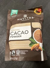 Organic Cacao Powder, Unsweetened, 8 oz (227 g) 7/24