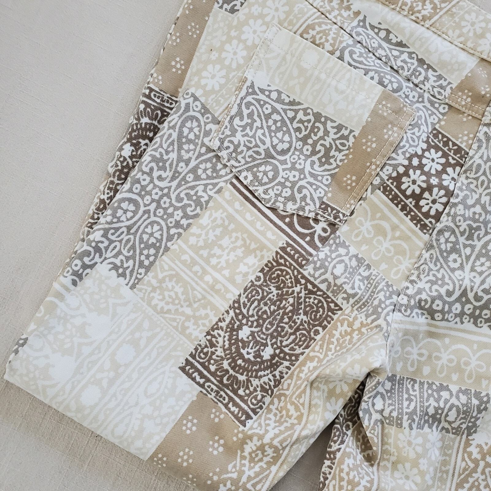 J McLaughlin patchwork filigree neutral pants wom… - image 3