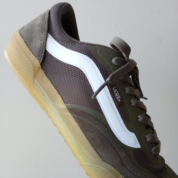 Vans Men's Ave Pro Suede / Mesh Low Top Sneaker in Cool & Unique Canteen / Gum image 6