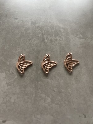 925 SS Rose Gold butterfly in flight pendant 3 Pack