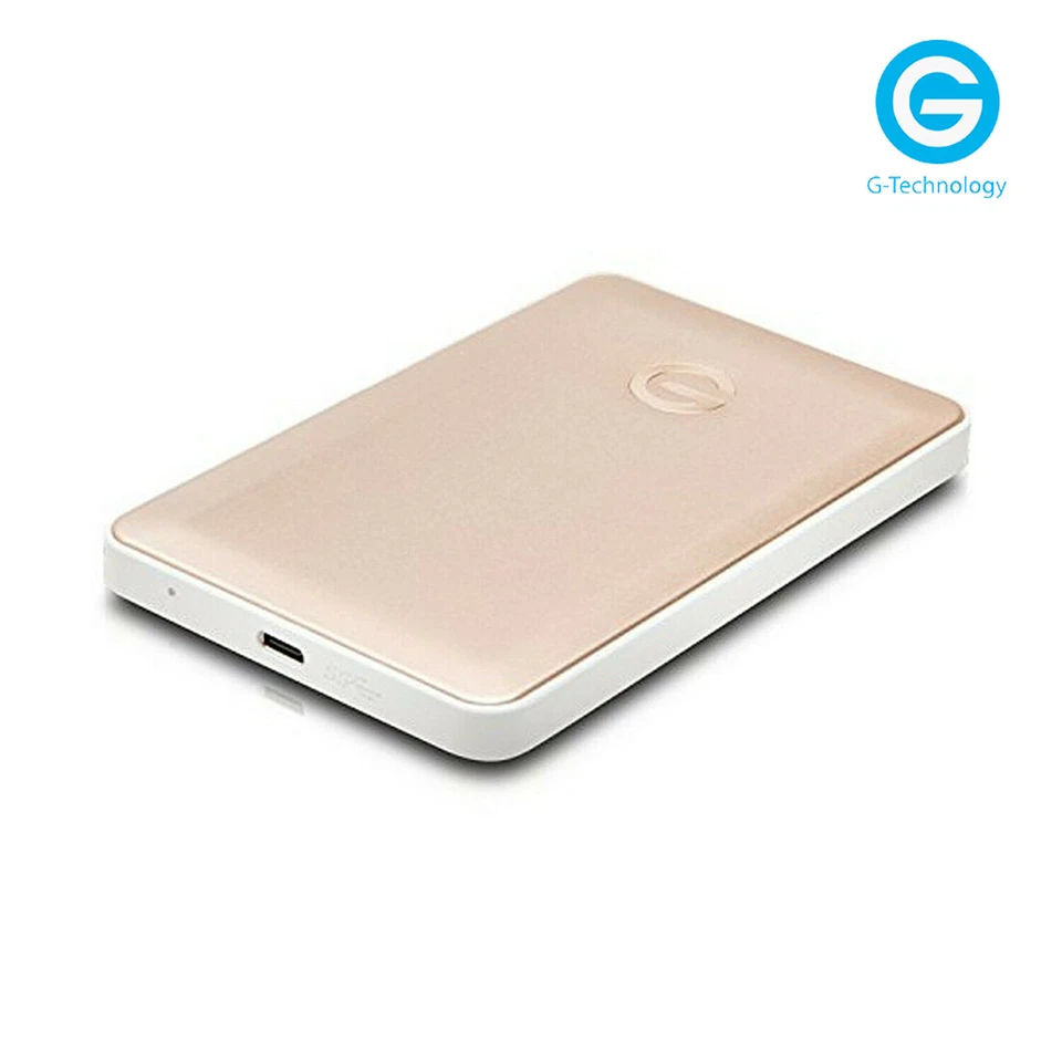 Hitachi G-DRIVE 2.5" USB-C Portable External Hard Drive Gold 1TB 7200rpm 0G04843 - Image 2 of 4