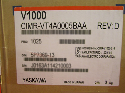 CIMR-VT4A0005BAA 1PCS NEUE YASKAWA V1000 ELECTRIC CORPORATION CIMR-VT4A0005BAA
