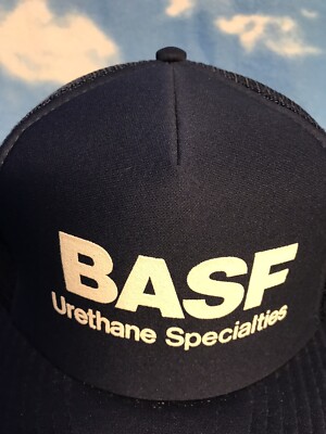 Casquette Snapback BASF Uéthane Specialties - Maille Bleu Et Blanc - Style Visière Sport - Occasion