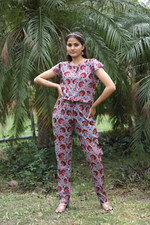 Indian block printed floral cotton jumpsuit Summer Wear women jumpsuit on sale.