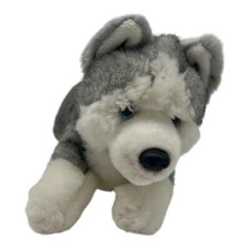 Russ Yomiko Classics Siberian Husky Gray  White Puppy Dog Plush 10"