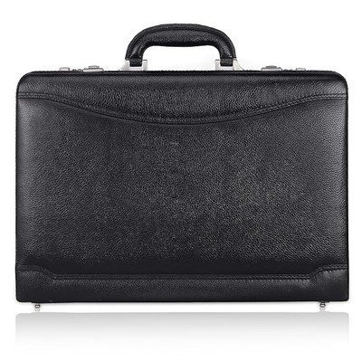 New Leather Travel Briefcase Combination Lock Office Business Handbag