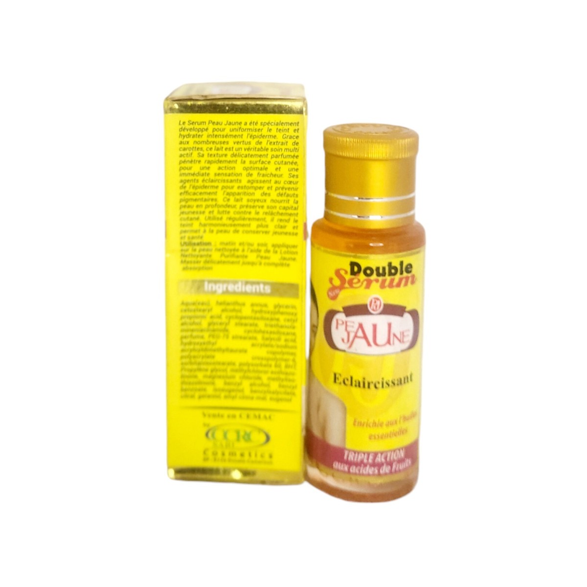 Gamme Peau Jaune - Soin De Nuit éclaircissant 300ml Pour Teint Uniforme & Hydratation Intense - Acides De Fruits & Vitamines