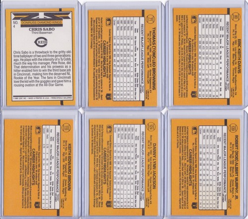 Cincinnati Reds 1989 Donruss Baseball Team Set 26 Cards includes DK and MVP - Picture 3 of 11