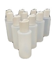 2oz Transparent White Plastic bottles W/ Dispensing Cap  5 Pack 