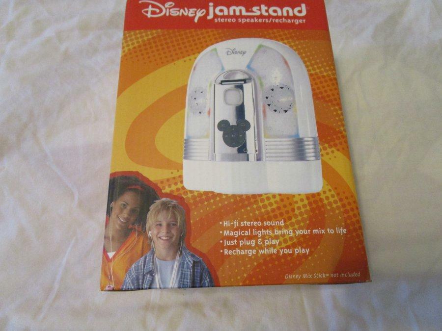 Vintage Disney Jam Stand lighted Stereo Speakers/Recharger NOS Disney mix sticks