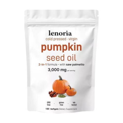 Aceite de semilla de calabaza 3000 mg | 180 cápsulas | Semilla prensada en frío