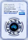 2020 Australia Great Southern Land Opal 1oz Silver Proof $1 Coin NGC PF70 FR