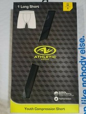 Athletic Works DriWorks Youth Compression Short. Long Short Sizes M 8