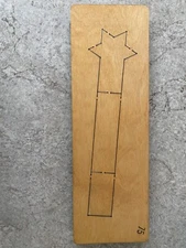 AccuCut A7 CARD BAND -  STAR OF DAVID #NC656CXLC Crease Extra Long Cut Die USA!