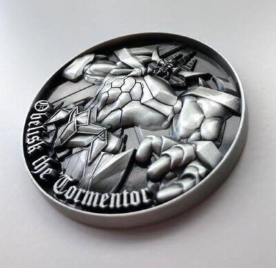 Silver Zinc Alloy Medal Coin Yu-Gi-Oh Osiris and OBELISK 20th