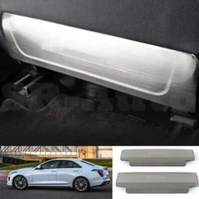 For Cadillac CT4 2020-2024 Silver Titanium Rear Back Seat Anti-kick Panel Covers