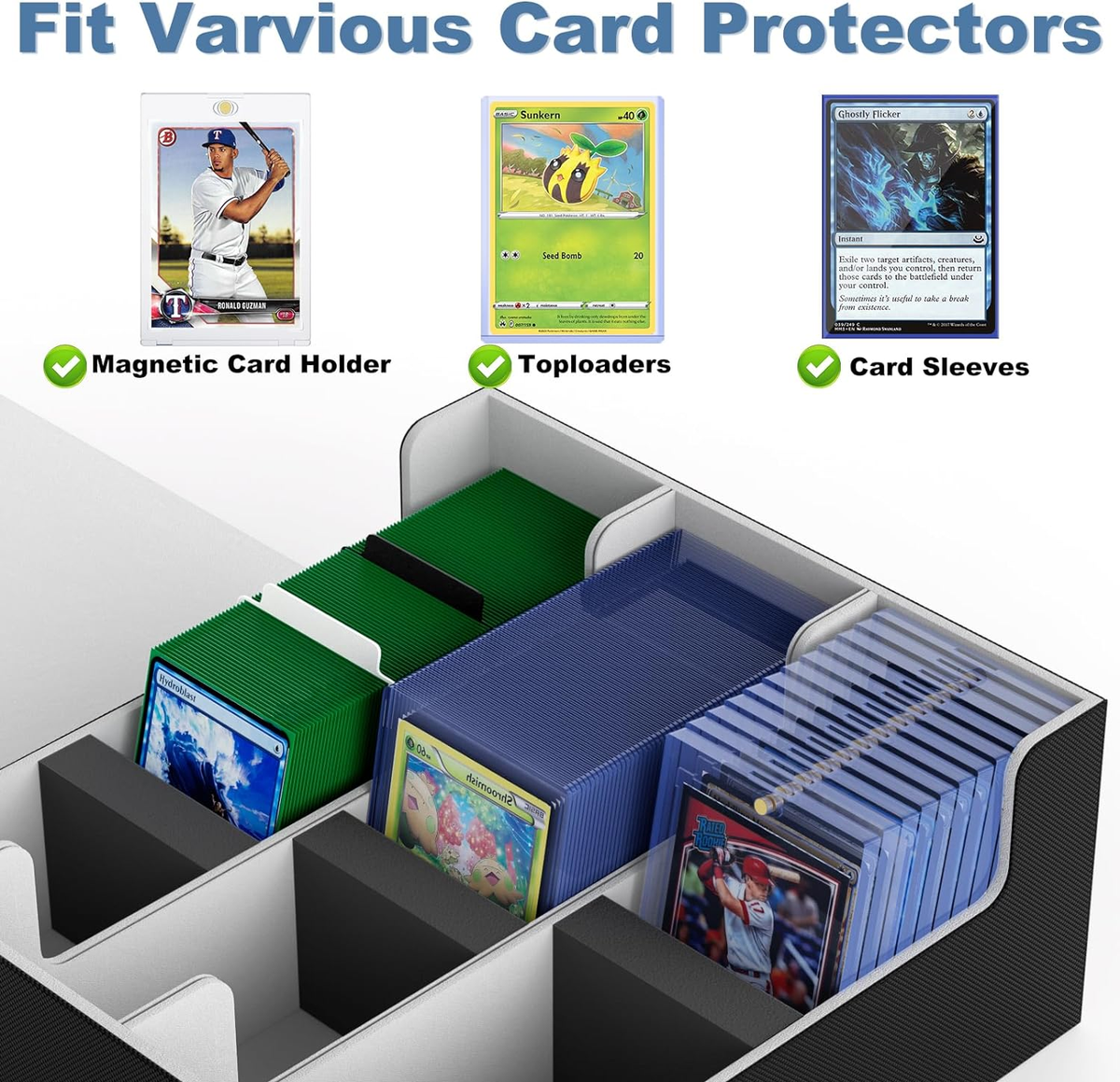 Card Deck Case for Trading Cards 1800+, Trading Card Storage Box for Magnetic Ca | eBay Card Deck Case for Trading Cards 1800+, Trading Card Storage Box for Magnetic Ca | eBay
