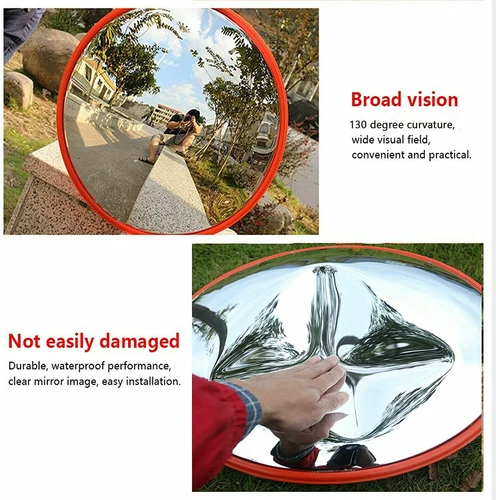 60cm Safety Mirror Convex Mirror Traffic Mirror Safety Mirror for Driveway UK - Picture 8 of 16