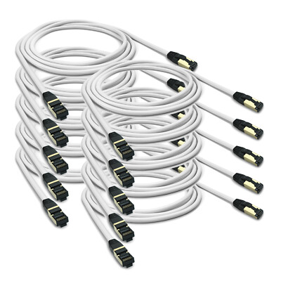 10x 2m Patchkabel Cat 8.1 Netzwerkkabel Ethernet Netzwerk Patch Kabel Lan Cat8.1