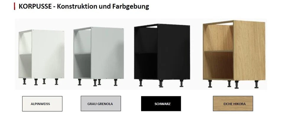Beispiel Küche L-Form U-Form erweiterbar weiss oder Kashmir matt Soft Close Neu - Bild 4 von 4