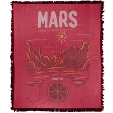 Martian Manhunter Blanket 50"x60" The Mars Woven Cotton Blend Throw Official