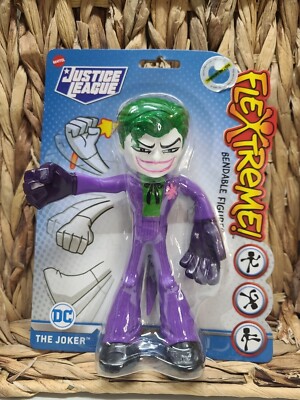 Mattel Justice League DC The Joker Flextreme Bendable 7  Figure~New (11,E10)