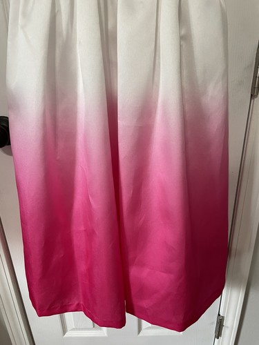 Girls’ Size 8 Long Formal Pageant Dress White/Pink Ombre Jeweled Waistband Belt - Picture 5 of 13