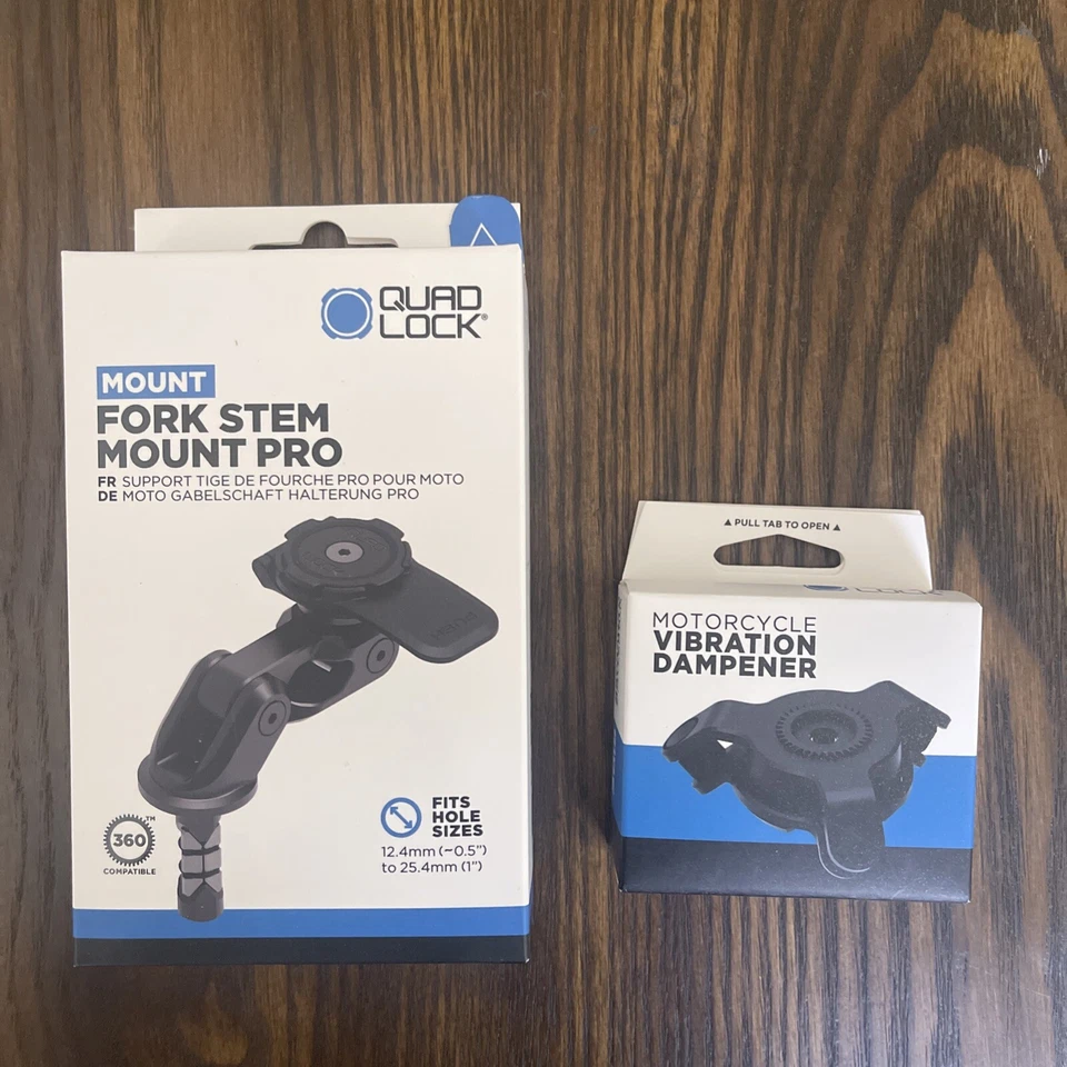 QUAD LOCK Motorcycle Fork Stem Mount PRO + Vibration Dampener - FAST SHIPPING - Image 2 of 4