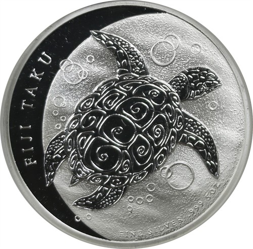2012 Fiji Silver $10 NGC MS 69 Hawksbill Turtle - Taku 4.9944 ASW - Picture 3 of 4