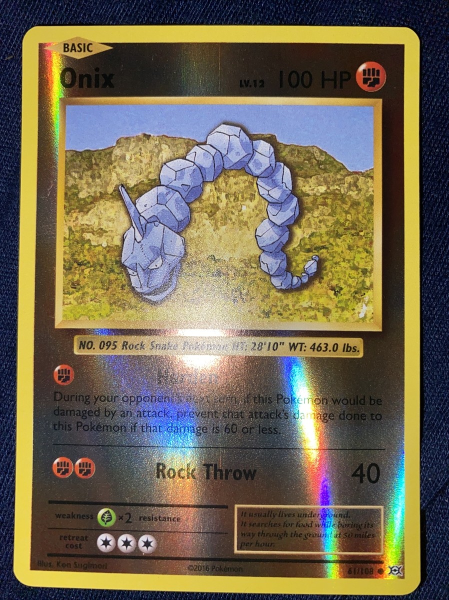onix pokemon card 61 108 price (61/108) [XY: Evolutions] Mint / near mint condition trading card Onix [Reverse Holo] #61 Prices