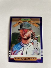 2019 Panini Optic Baseball Brandon Crawford Diamond Kings Purple Stars Prizm #29