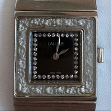 Authentic Lalique Square Watch Bacchantes Crystal