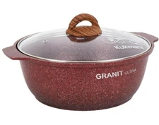 4.2 qt Kukmara Granit Ultra Non-Stick Stockpot Heavy Duty Braiser Dutch Oven Pot