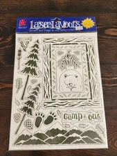 Vintage Laser Layouts Camping Bear Tree Provo Craft USA New Retired VINTAGE  #23