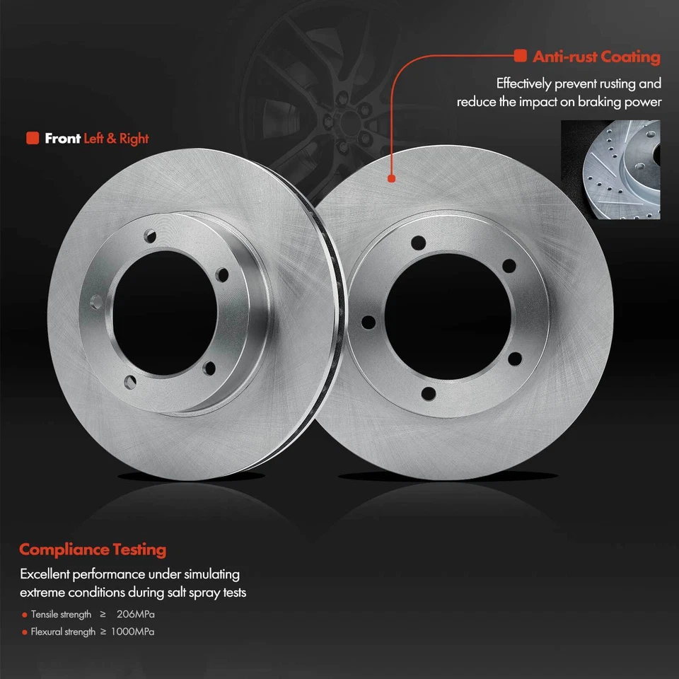 Rotores de freno de disco delanteros y pastillas de freno de cerámica para Toyota Land Cruiser Lexus LX470 Foto 2 de 4