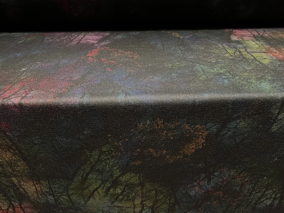Valentino Stretch Crepe Jersey Fabric, per metre - Dark Forest Woodland Print — 第 3/4 张图片