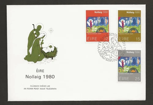 Ireland - 1980 First Day Cover - Christmas 1980. FREE UK POST