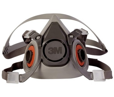 3M 6200 Reusable Respirator, NIOSH, Bayonet, 4-Point, Medium, (CASE OF 24)