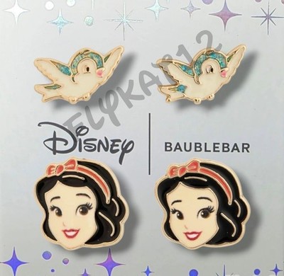 BaubleBar X Disney Goldtone Snow White & Flying Bird Earrings