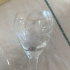 Etched Clear Glass Cordial Liqueur Glass Floral Nature Pattern Round — photo 3