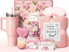 Birthday Gifts for Women Self Care Get Well Soon Gifts, Rose Relaxing Spa Gift B